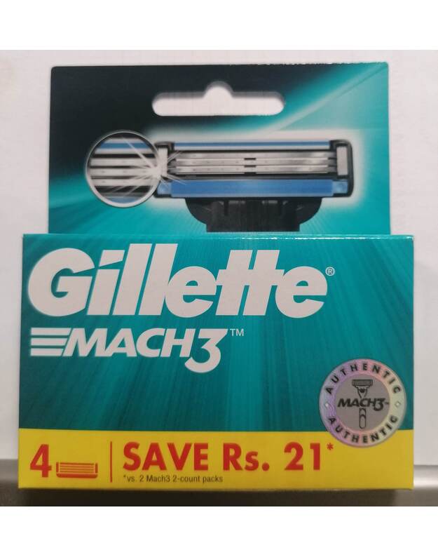 Gillette Mach 3 skutimosi peiliukai 4 vnt.