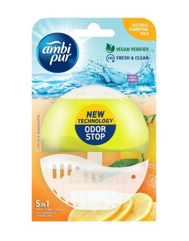 AMBI PUR pakabinamas WC gaiviklis citrinų ir mandarinų kvapo 55ml 