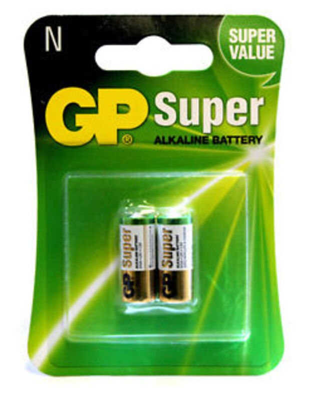GP Super alkaline LR 1, size N, 1,5 V. 2 vnt.