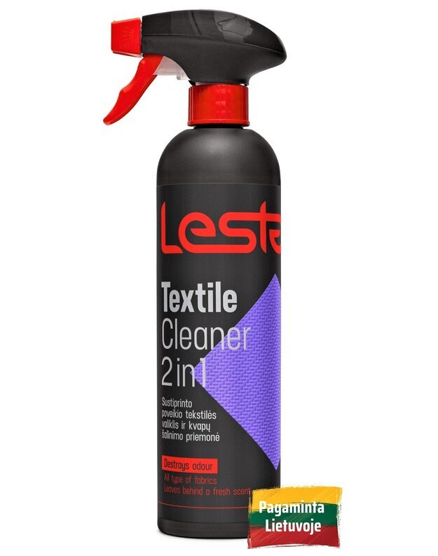 Sustiprinto poveikio tekstilės valiklis ir kvapų šalinimo priemonė 2in1 Lesta 500ml 